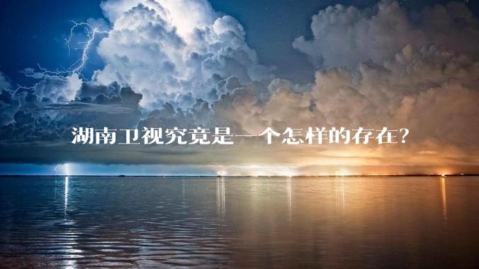 湖南卫视究竟是一个怎样的存在？