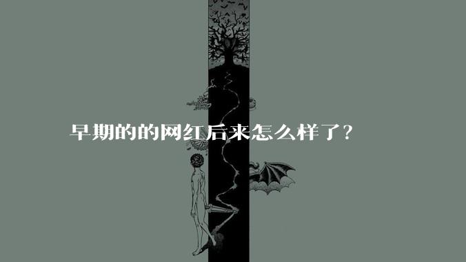 早期的的网红后来怎么样了？